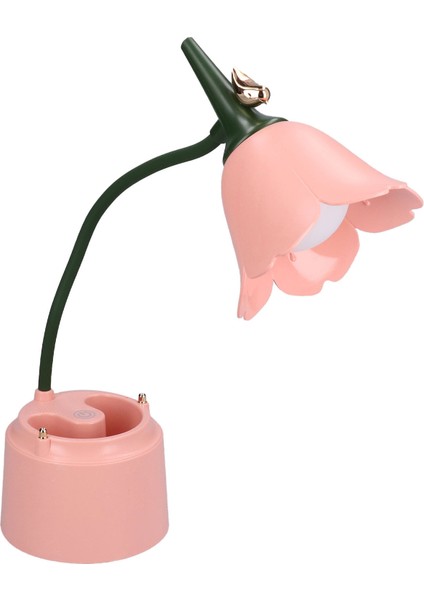 Pembe Çiçek Masa Lambası Evrensel Hortum 3 Vites Mağaza Dokunmatik Pembe Sevimli Masa Lambası Okuma Ofis Başucu Lambası (Yurt Dışından) fırsatları