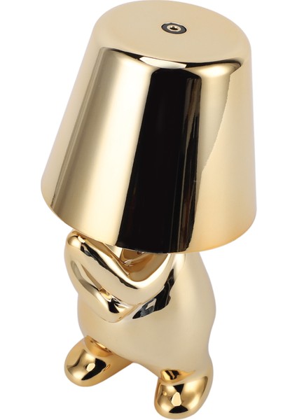 Yatak Başı Dokunmatik Kontrol Masa Lambası USB Şarj 3 Yönlü Kısılabilir Küçük Adam Heykeli LED Yatak Odası Dekorasyonu Altın G Tipi (Yurt Dışından) modelleri