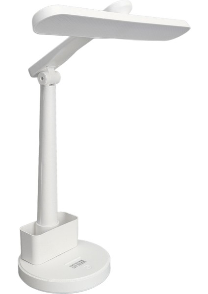 LED Masa Lambası Abs 360 Derece Dönebilen Katlanabilir USB Göz Bakımı Kısılabilir Kalem Tutuculu Okuma Lambası Yatak Odası Ofis Yurt Çalışma Çalışması Için (Yurt Dışından)