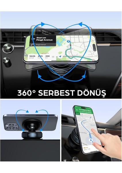 Çok Amaçlı Vakumlu Mıknatıslı Araç Telefon Tutucu Siyah fırsatları