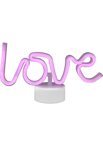 Pembe Aşk Neon Işık Pil ile Çalışan LED Neon Tabela Tabanlı Ev Yatak Odası Çocuk Odası Için (Yurt Dışından)