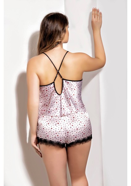 Mulvxbrf BRF02 Öpücük Desenli Büyük Beden Şortlu Saten Takım (Mulvix) fiyatları