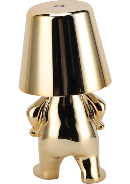 Yatak Başı Dokunmatik Kontrol Masa Lambası USB Şarj 3 Yönlü Kısılabilir Küçük Adam Heykeli LED Yatak Odası Dekorasyonu Altın F Tipi (Yurt Dışından) fiyatları