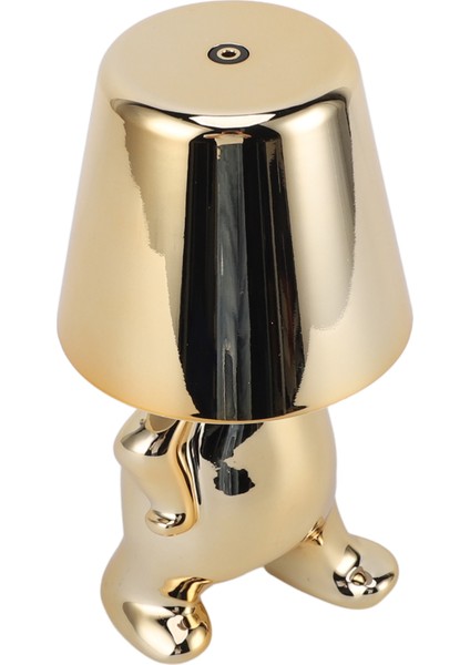 Yatak Başı Dokunmatik Kontrol Masa Lambası USB Şarj 3 Yönlü Kısılabilir Küçük Adam Heykeli LED Yatak Odası Dekorasyonu Altın F Tipi (Yurt Dışından) modelleri