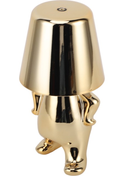 Yatak Başı Dokunmatik Kontrol Masa Lambası USB Şarj 3 Yönlü Kısılabilir Küçük Adam Heykeli LED Yatak Odası Dekorasyonu Altın F Tipi (Yurt Dışından) indirimleri