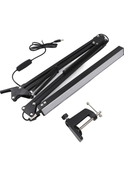 Kelepçeli LED Masa Lambası Alüminyum Ayarlanabilir Salıncak Kolu 3 Mod 10 Parlaklık Kısılabilir Göz Bakımı LED Masa Lambası Ev Çalışma Okuma Ofis Için (Yurt Dışından)