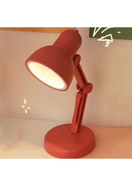 LED Masa Lambası Katlanır Masa Lambası Gece Lambası Çıkarılabilir Manyetik Tabanlı Ayarlanabilir Ev Ofis Okuma Gül Kırmızısı (Yurt Dışından)