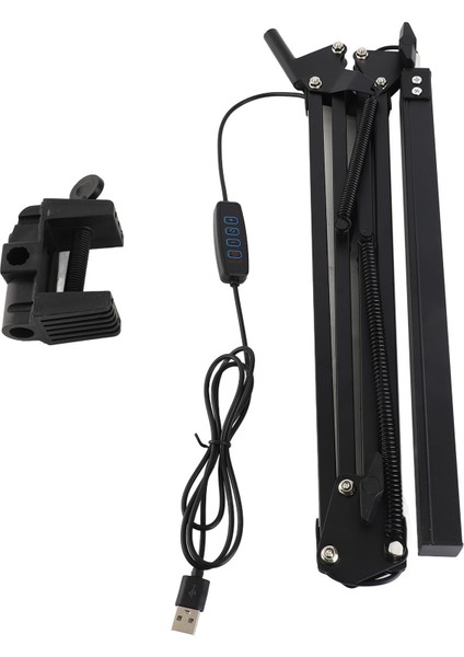 LED Masa Lambası Ayarlanabilir Salıncak Kol Göz Bakım Masa Lambası Çok Eklemli USB Okuma Lambası Kelepçeli (Yurt Dışından)