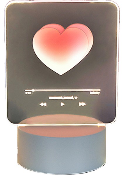 3D Gece Lambası Yaratıcı Kalp Ruh Hali Lambası Dekorasyon Yatak Odası Oturma Odası Çalışma Odası Çocuk Odası Için Başucu Lambası (Yurt Dışından)