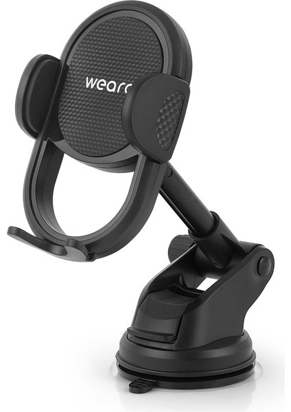 Uzayan Ayarlanabilir Vantuzlu Telefon Tutucu, Metalik Renk, 2 Yıl Garanti, Araç İçi Uyumlu fiyatları