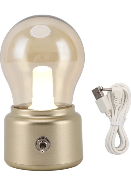 Vintage LED Ampul Masa Lambası Gece Lambası Küçük Masa Lambası Göz Dostu Başucu Lambası Yatak Odası Oturma Odası Sıcak Işık (Yurt Dışından)