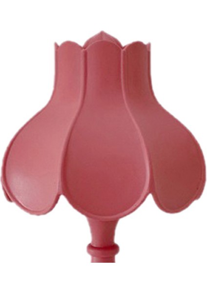 Masa Lambası Retro Lotus Yaprağı Yaratıcı Güzel 3 Işık Kaynağı Küçük Masa Gece Lambası Kızlar Yatak Odası Gül Kırmızı (Yurt Dışından)