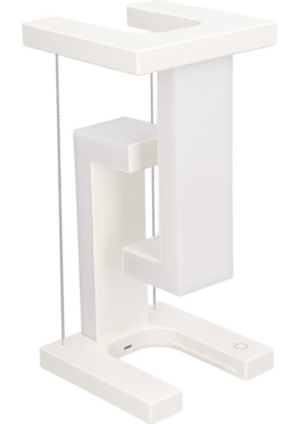 Manyetik Levitasyon Masa Lambası 3 Seviye Dokunmatik Kontrol LED Masa Lambası Yatak Odası Ofis Ev Dekoru Hediyeler Beyaz (Yurt Dışından) fırsatları