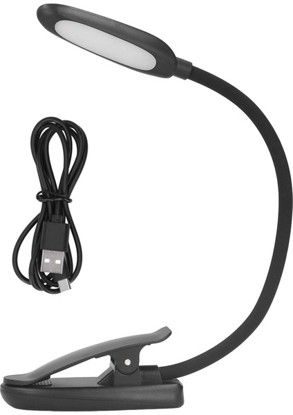 Clip On Light Okuma Işığı 6 LED USB Şarjlı Masa Lambası 360° Esnek Kaz Boynu Kelepçeli Masa Başlığı Için (Yurt Dışından)