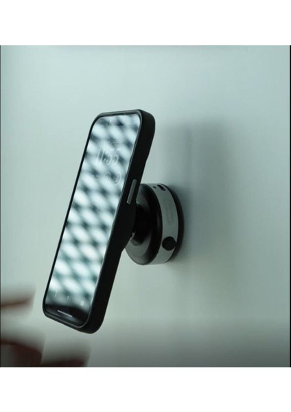 Siyah vakumlu telefon tutucu, hafif ve pratik tasarım, Type-C uyumlu, elektrikli kullanım modelleri