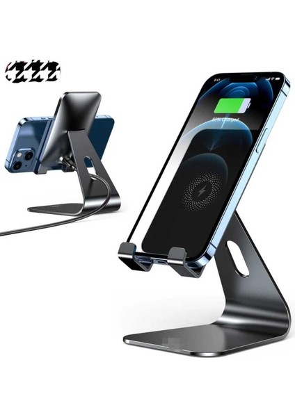 Ayarlanabilir masaüstü telefon ve tablet tutucu, kablosuz şarj, siyah, 6 ay garanti fiyatları
