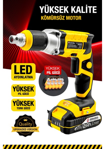 Şarjlı Metal Şanzıman Otomatik Alçıpan Vidalama 2x Çift Akülü Hızlı Şarjlı Alçıpan Vidalama fiyatları