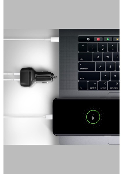 Hızlı Şarj Araç Çakmaklık Type-C USB ve Havalandırma Telefon Tutucu