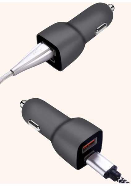 Hızlı Şarj Araç Çakmaklık Type-C USB ve Havalandırma Telefon Tutucu