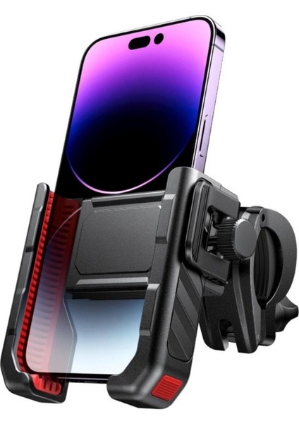 Kıskaçlı telefon tutucu, 4-7.7 inç, motosiklet, bisiklet, atv uyumlu, mıknatıslı, siyah fiyatları