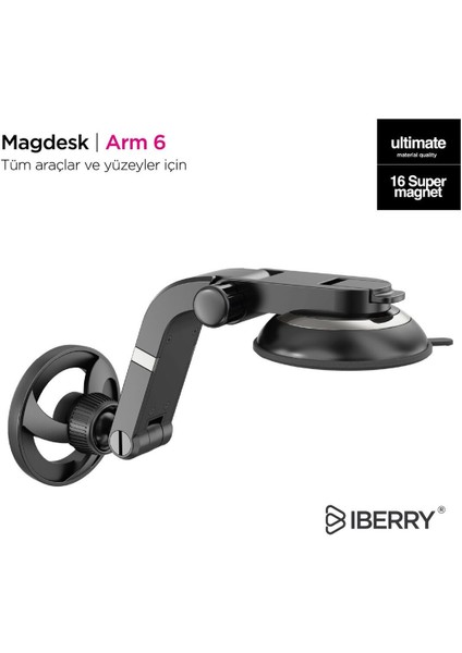 6 vantuzlu manyetik telefon tutucu, araç içi güvenli ve kolay kullanım sağlar modelleri