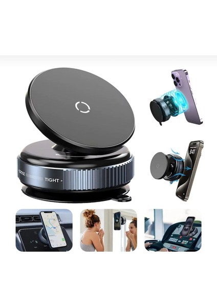 360° dönebilen, vakumlu, manyetik araç ve aynada kullanılabilen telefon tutucu indirimleri