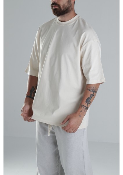 Bej Oversize T-Shirt