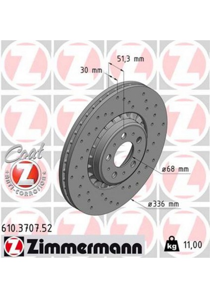 Ön Fren Aynasi Adet Volvo XC90 2.5t-D5-T6 2002-2010 17 Jant 336X30X5DLXHAVALI Delikli -986479202-DF4340S Dpmah