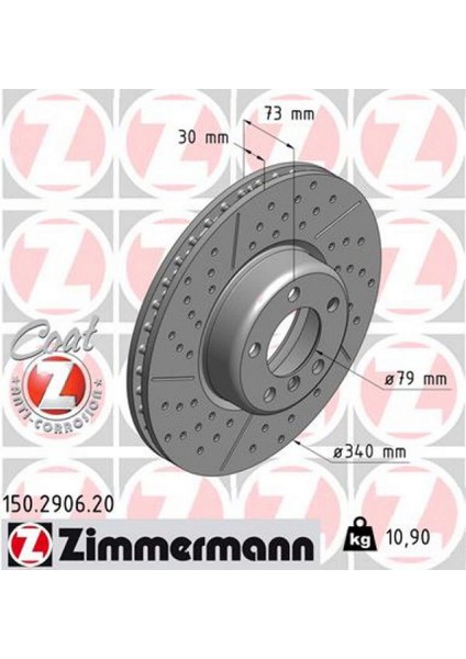 Fren Diski On Adet Bmw F20 F22 F23 F32 F34 F36 M-Spor Paket Delikli Dpmah