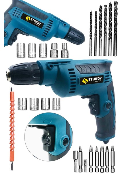 Japon Techno Hummer Drill 3200 V 35.000 Rpm Sjs Metal Sanzıman Devir Ayarlı Matkap 24PRC St