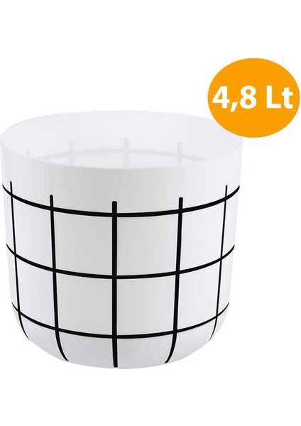 KRS-213 Dekoratif Karo Desenli Saksı 4.8 Litre No 3