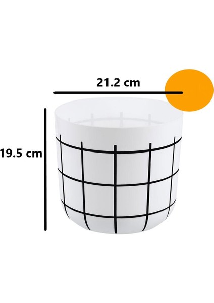 KRS-213 Dekoratif Karo Desenli Saksı 4.8 Litre No 3 modelleri