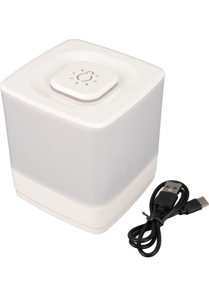 LED Dokunmatik Kontrol Masa Lambası USB Şarj 3 Renk Sıcaklığı Kısılabilir Gece Lambası Çocuk Odası Yatak Odası Başucu Oturma Odası Için (Yurt Dışından)