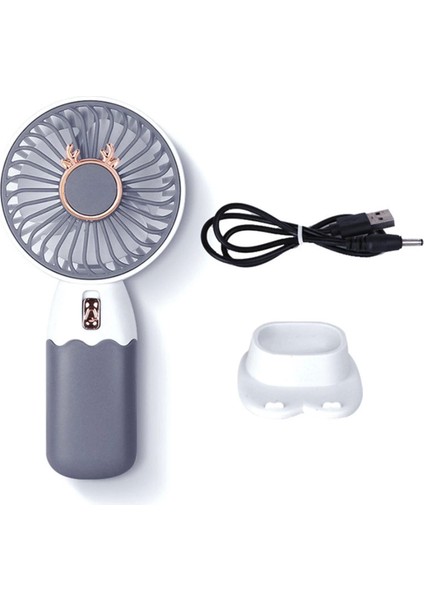 Zb088 Ev Ofis Için Masaüstü Standlı Usb Şarjlı El Fanı Beyaz