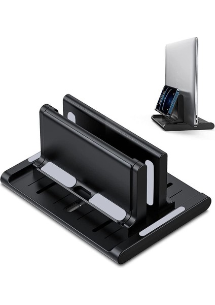Çok Amaçlı Ayarlanabilir Telefon ve Laptop Dikey Stand Siyah AL4495
