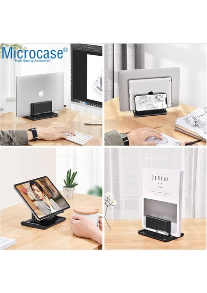 Çok Amaçlı Ayarlanabilir Telefon ve Laptop Dikey Stand Siyah AL4495
