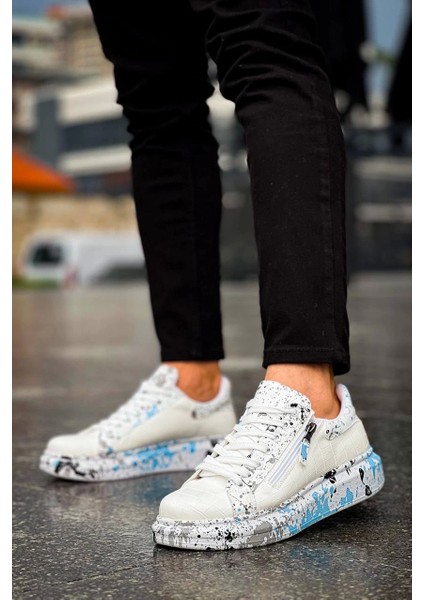 Kb-02 Kuback Bağcıklı Crocodile Beyaz Mavi Günlük Erkek Ayakkabı fiyatları