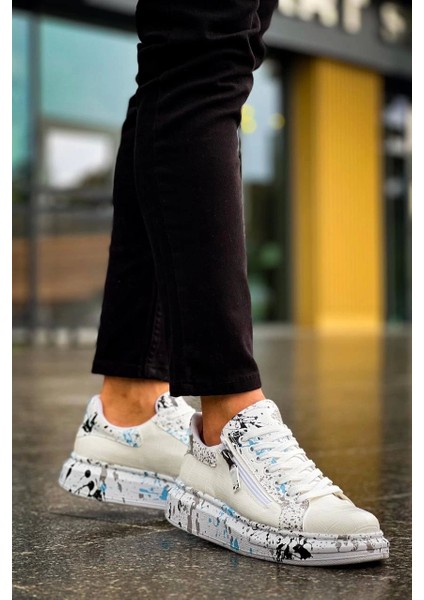 Kb-02 Kuback Bağcıklı Crocodile Beyaz Mavi Günlük Erkek Ayakkabı fırsatları