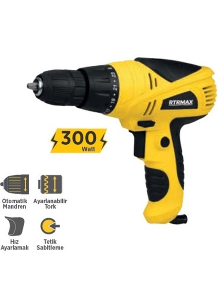 Darbesiz Matkap (Tork AY)10MM 300W (RTM153)