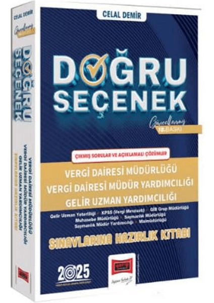 2025 Doğru Seçenek Vergi Dairesi Müdürlüğü Sınavlarına Hazırlık Kitabı