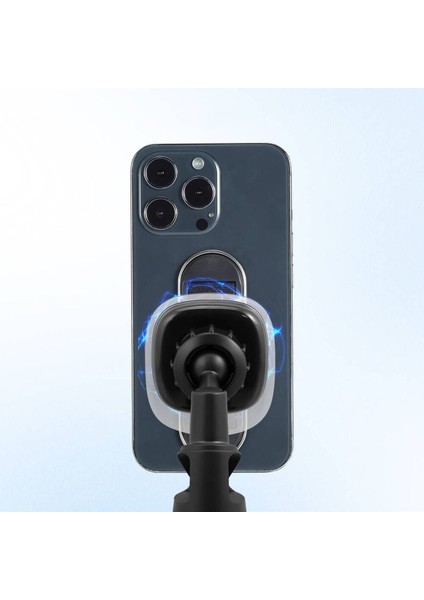 Manyetik telefon yüzük tutucu, standlı, 4'ü bir arada, siyah renk modelleri