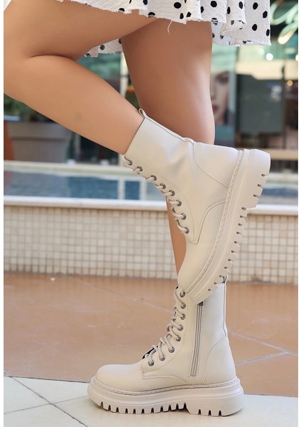 Toan Bej Cilt Bağcıklı Bot modelleri