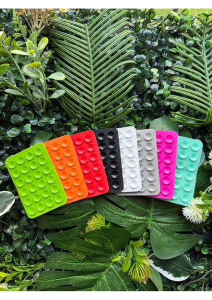 Silikon Vantuzlu Telefon Tutucu, Cep Telefonu Için Kaymaz Yapışkanlı - Kırmızı modelleri