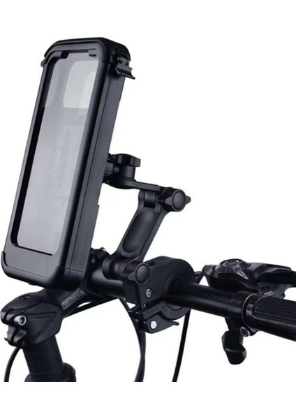 Su geçirmez bisiklet ve motosiklet telefon tutucu, siyah, dayanıklı, kolay montaj