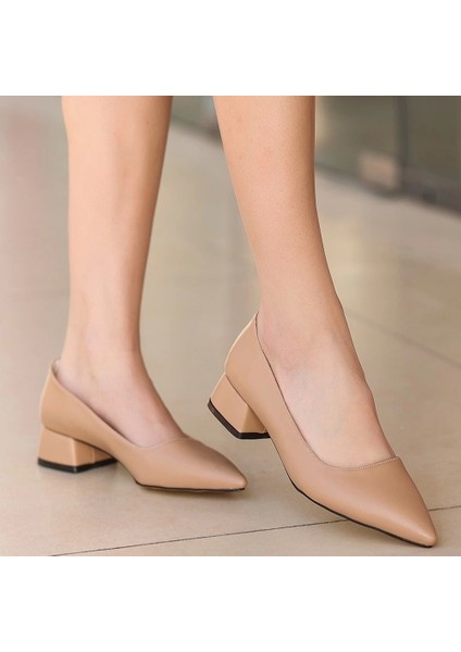 Desniy Nude Cilt Topuklu Ayakkabı fırsatları