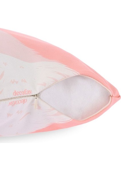 Duck Face Sevimli Kaz Illüstrasyonlu Pembe Kırlent Kılıfı – 43X43CM modelleri