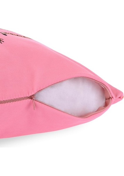 Neon Jungle Kaplan Desenli Pembe Kırlent Kılıfı – 43X43CM modelleri