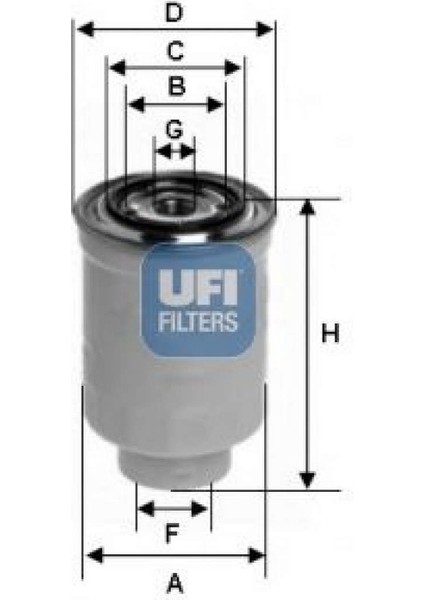 Yakit Filtresi Su Ayiricili Nissan Skystar Pick Up 2.5l YD25DDTI D22 03- / Patrol 2.8l RD28T Y60 88-97 Dpmah