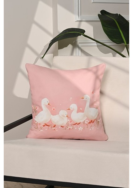 Blush Parade Pembe Ördekli Çocuk Kırlent Kılıfı – 43X43CM