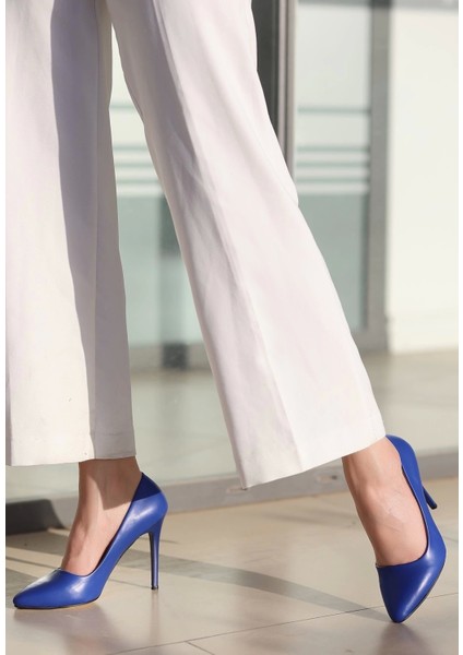 Jilya Mavi Cilt Stiletto Ayakkabı fiyatları
